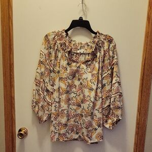 Rose & Olive Multicolor Floral Blouse